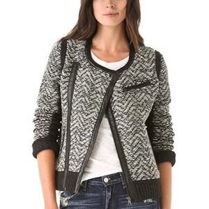 Rag and Bone Moto sweater/leather jacket sz L